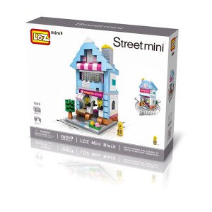 Children's toys assemble lego puzzles Sweet shop Mini street Loz 1606