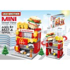 Children's toys assembled lego city mini shop Lele Brother 8537