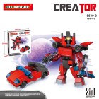 [1Set of 4 boxes] Lego children's toys intelligently assembled Car transforming robot Lele Brother 8519