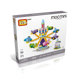 Children's toys with lego Mocmini Loz airplane rotation 1719