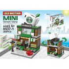 Children's toys assembled lego city mini shop Lele Brother 8537