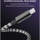 Original connector mfi cable E13 nylon braided mfi certified usb charging cable 8pin cable for iphone charger