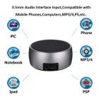 Hot selling super bass music mini portable stainless steel metal round subwoofer wireless X3 bluetooth speaker