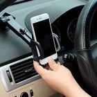 Car Mobile Phone Navigation Bracket Telescopic Silicone Suction Cup Car Air Outlet Instrument Panel Lazy Phone Holder Car Holder